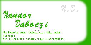 nandor daboczi business card